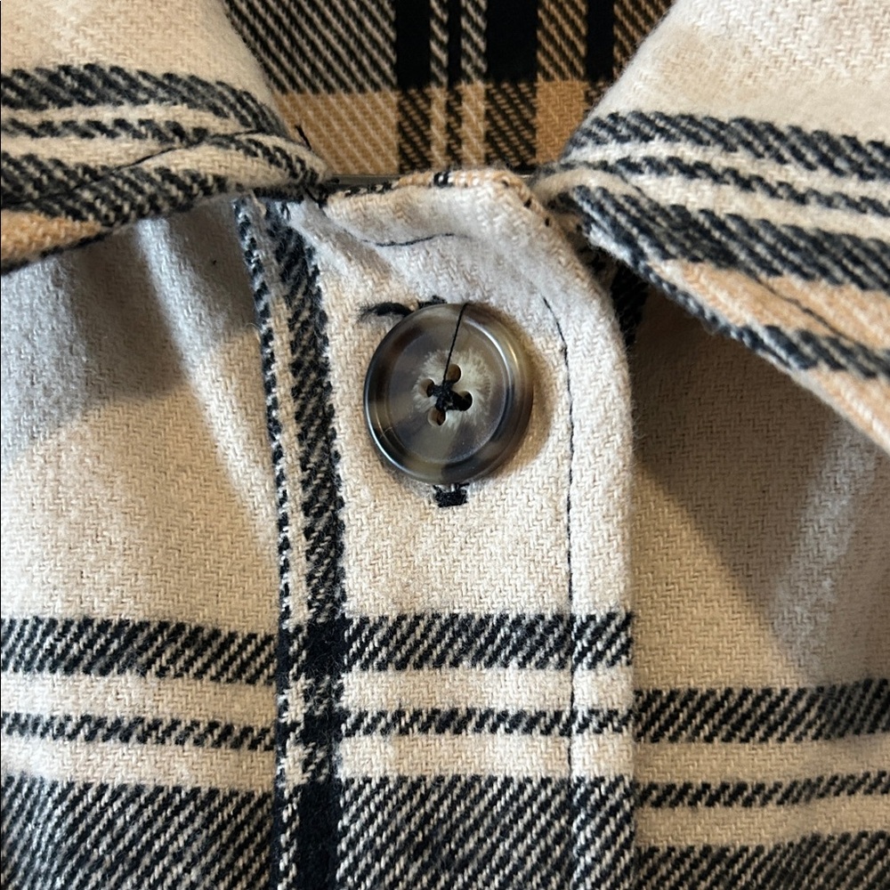 Sanctuary Beige and Black Plaid Utility Jacket - Picture 5 of 7